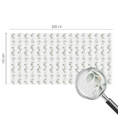 Naklejka na okno mleczna witraż Roślinny urok