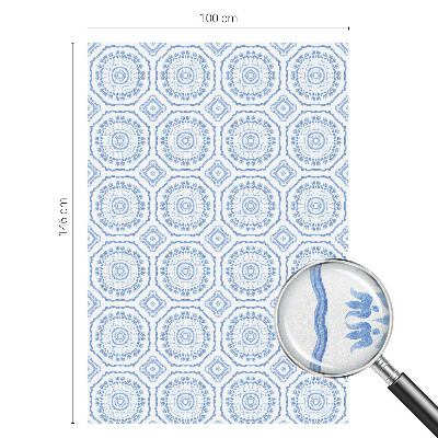 Naklejka na okno mleczna witraż Kwiatowe ornamenty