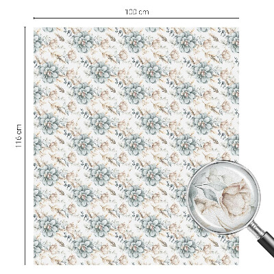 Naklejka na okno mleczna witraż Kwiatowa elegancja