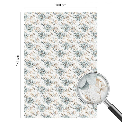 Naklejka na okno mleczna witraż Kwiatowa elegancja