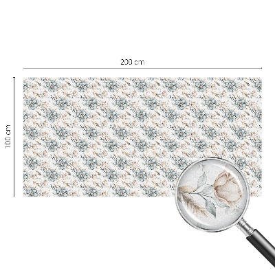 Naklejka na okno mleczna witraż Kwiatowa elegancja