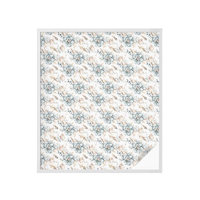 Naklejka na okno mleczna witraż Kwiatowa elegancja