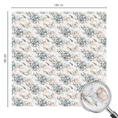 Naklejka na okno mleczna witraż Kwiatowa elegancja