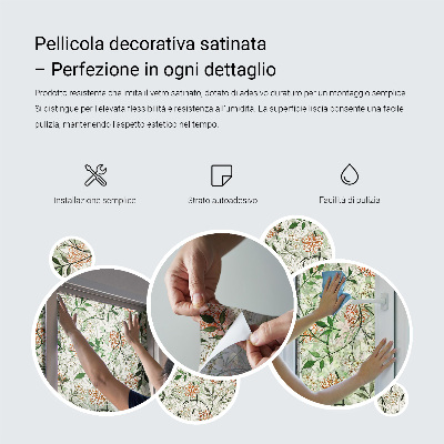 Folia okienna zapewniająca prywatność Symetryczne ornamenty