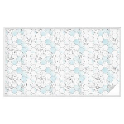 Mleczna naklejka na okno Kafle liście