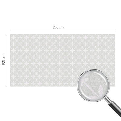 Naklejka na okno mleczna witraż Florystyczna symetria