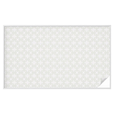 Naklejka na okno mleczna witraż Florystyczna symetria