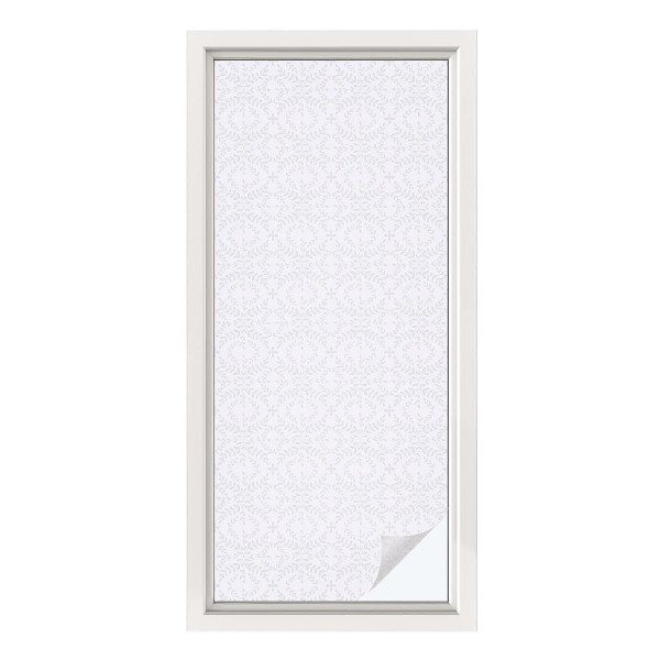 Mleczna naklejka na okno Roślinna symetria