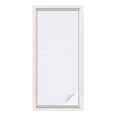 Mleczna naklejka na okno Roślinna symetria