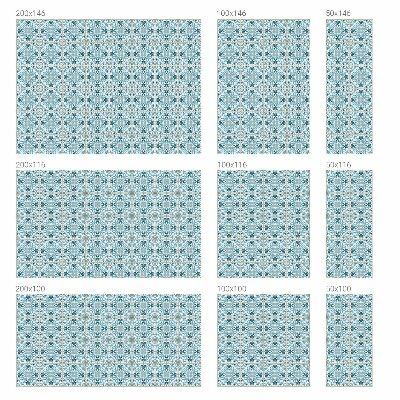 Naklejka na okno mleczna witraż Kwiatowe kafelki