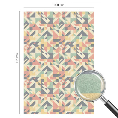 Naklejka na okno mleczna witraż Energia geometrii