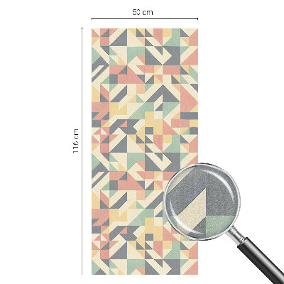 Naklejka na okno mleczna witraż Energia geometrii