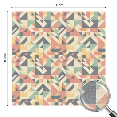 Naklejka na okno mleczna witraż Energia geometrii