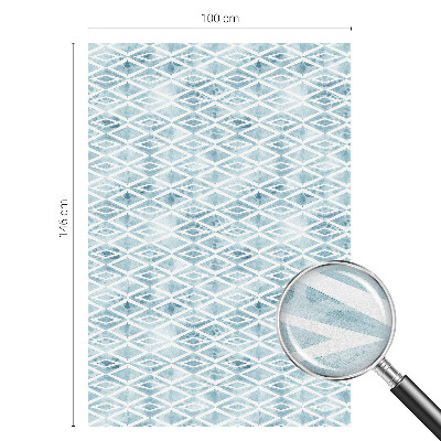 Folia okienna zapewniająca prywatność Niebieskie romby