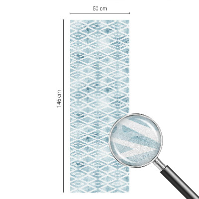 Folia okienna zapewniająca prywatność Niebieskie romby