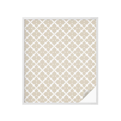 Mleczna naklejka na okno Geometryczne liście