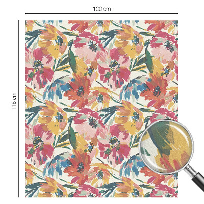 Naklejka na okno mleczna witraż Kwiatowa eksplozja