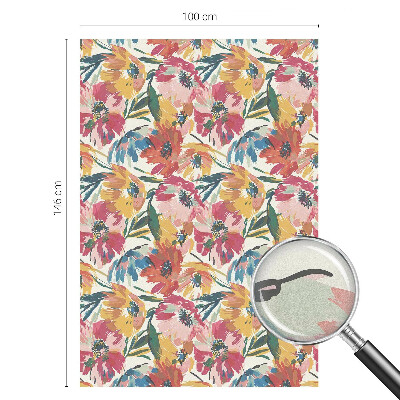 Naklejka na okno mleczna witraż Kwiatowa eksplozja