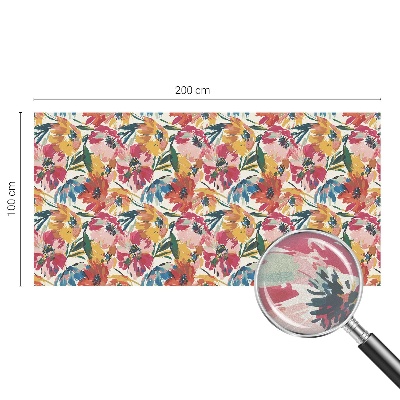 Naklejka na okno mleczna witraż Kwiatowa eksplozja