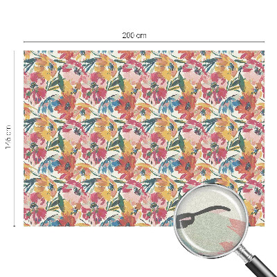 Naklejka na okno mleczna witraż Kwiatowa eksplozja