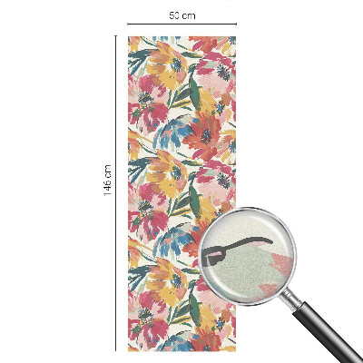 Naklejka na okno mleczna witraż Kwiatowa eksplozja