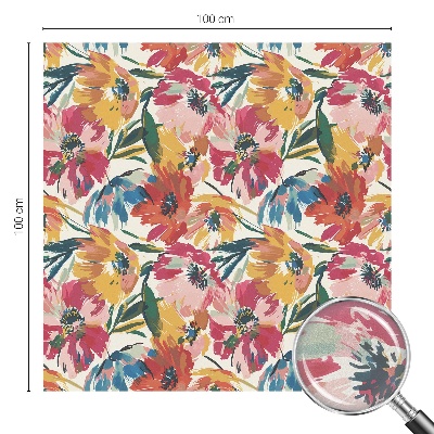 Naklejka na okno mleczna witraż Kwiatowa eksplozja