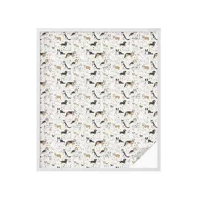 Folia dekoracyjna na okna Pieski wzory