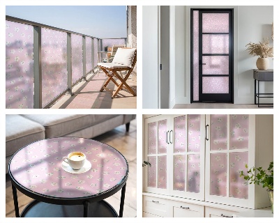 Folia okienna zapewniająca prywatność Kwiatowy wzór