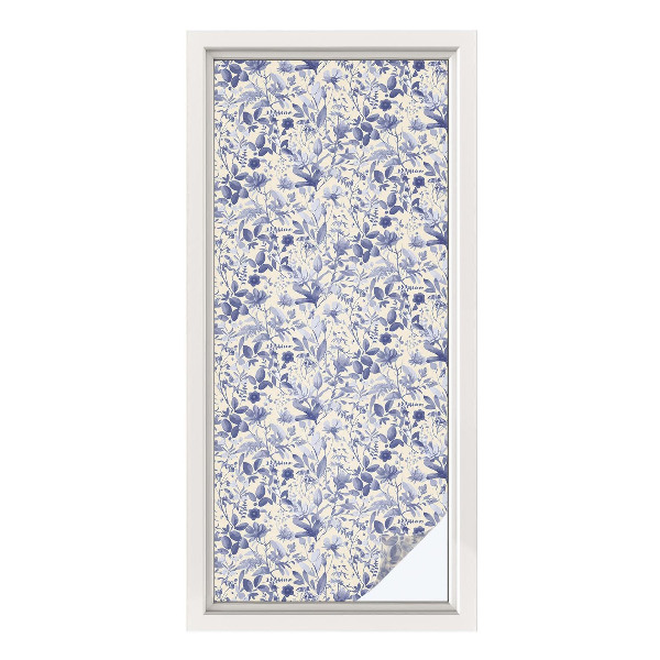 Naklejka na okno dająca prywatność Kwiatowa symetria