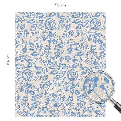 Naklejka na okno mleczna witraż Kwiaty liście