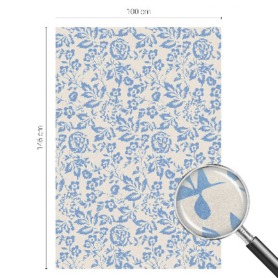 Naklejka na okno mleczna witraż Kwiaty liście