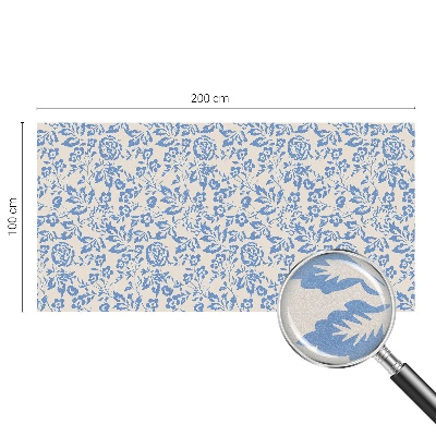 Naklejka na okno mleczna witraż Kwiaty liście