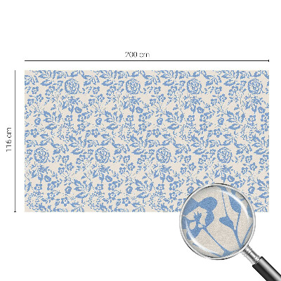 Naklejka na okno mleczna witraż Kwiaty liście