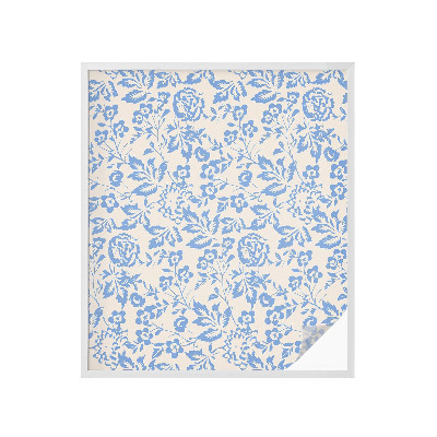 Naklejka na okno mleczna witraż Kwiaty liście