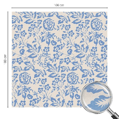 Naklejka na okno mleczna witraż Kwiaty liście