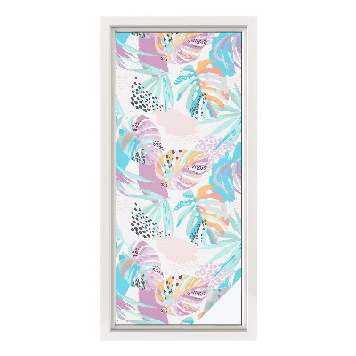 Folia dekoracyjna na okna Abstrakcyjna dżungla