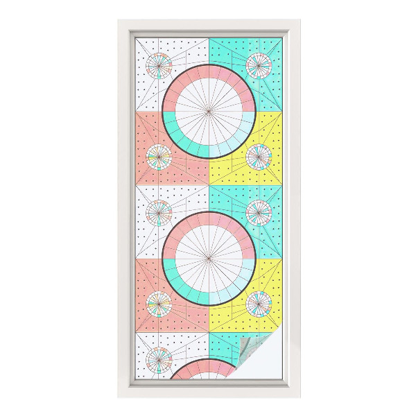 Folia okienna zapewniająca prywatność Geometryczne koła