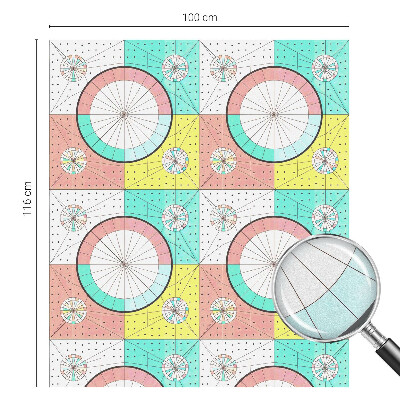Folia okienna zapewniająca prywatność Geometryczne koła