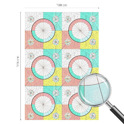 Folia okienna zapewniająca prywatność Geometryczne koła