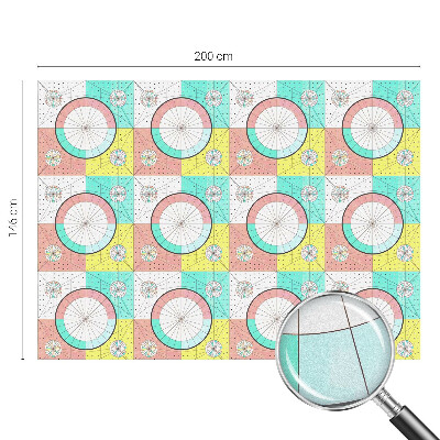 Folia okienna zapewniająca prywatność Geometryczne koła