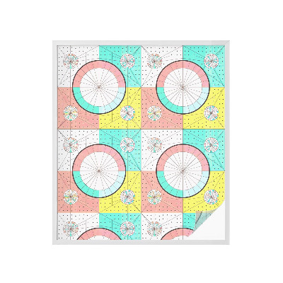 Folia okienna zapewniająca prywatność Geometryczne koła