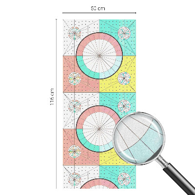 Folia okienna zapewniająca prywatność Geometryczne koła