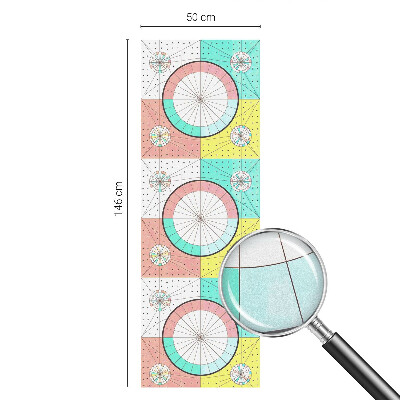 Folia okienna zapewniająca prywatność Geometryczne koła