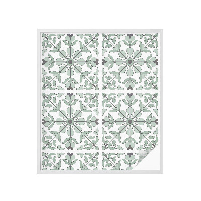 Mleczna naklejka na okno Roślinny wzór