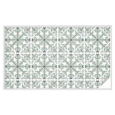 Mleczna naklejka na okno Roślinny wzór