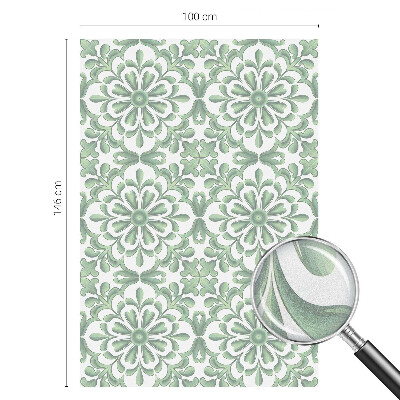 Naklejka na okno mleczna witraż Zielone liście