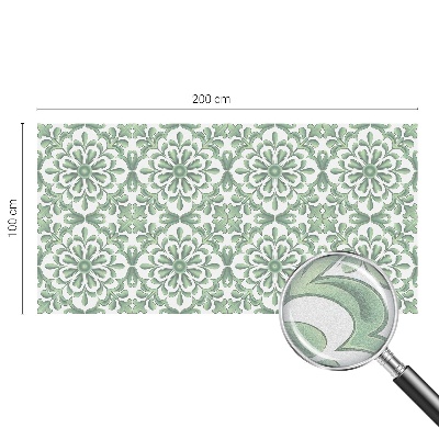 Naklejka na okno mleczna witraż Zielone liście