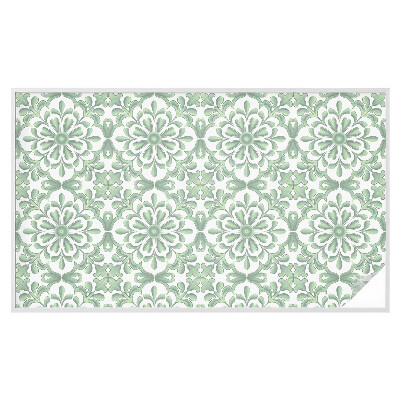 Naklejka na okno mleczna witraż Zielone liście