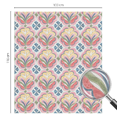 Mleczna naklejka na okno Kwiatowe wzory