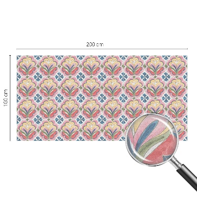 Mleczna naklejka na okno Kwiatowe wzory